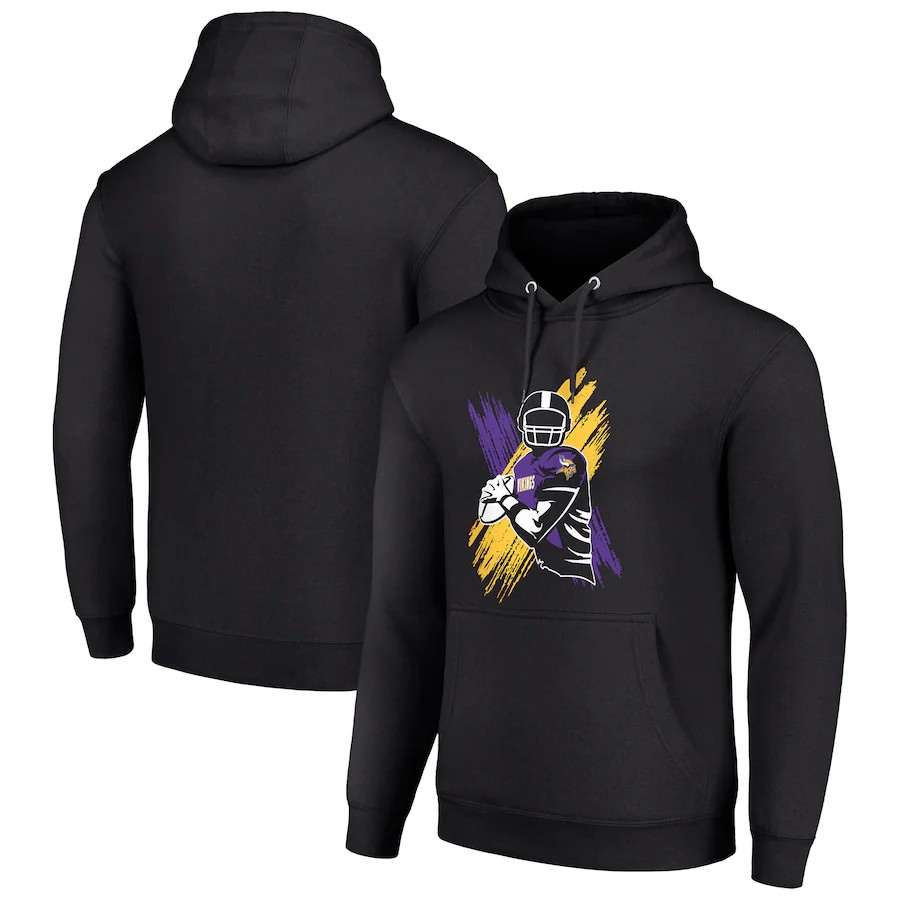 Men minnesota vikings black 2024 NFL hoodie->minnesota vikings->NFL Jersey